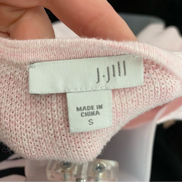 J Jill pink tie front light weight sweater size small - Picture 6 of 7